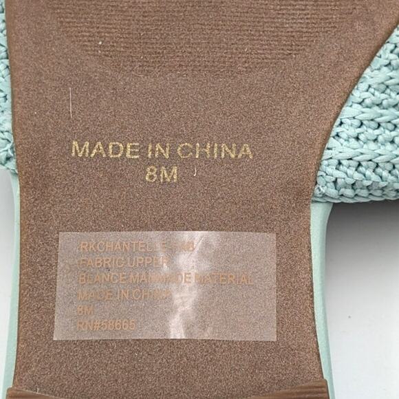 Nordstrom Chantelle Slide Sandal Women's Twist Front Blue Size US8M - Picture 8 of 8